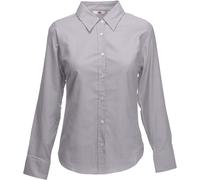 Fruit of the Loom Damen Oxford Bluse Langarm Lady-Fit 65-002-0 oxford grey XL