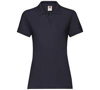 Fruit Of The Loom Damen Polo Shirt, kurzärmlig UK 16 / US 12 / EU 44,Deep Navy