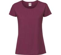 Fruit of the Loom Damen Ringspun Premium T T-Shirt 61-424-0 burgundy S