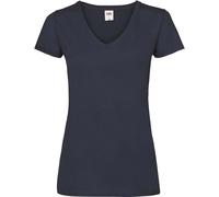 Fruit of the Loom Damen Valueweight V-Neck T Lady-Fit T-Shirt 61-398-0 deep navy M