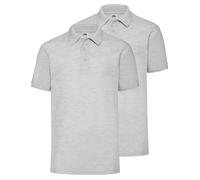 Fruit of the Loom Doppelpack 65/35 Polo, Farbe:Graumeliert, Größe:5XL