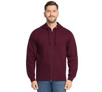 Fruit of the Loom Herren Eversoft Fleece Sweatshirts & Hoodies Hemd, Durchgehender Reißverschluss, Kastanienbraun, S