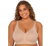 Fruit of The Loom Fit for Me Damen Übergröße Drahtloser Baumwoll-BH, erhältlich in Multipacks!, Sand, 95E