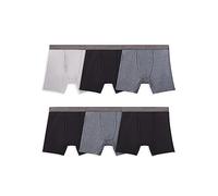 Fruit of the Loom Herren 360 Stretch Boxershorts (Quick Dry & Moisture Wicking) Retroshorts, Regular Leg - Coolsoft - 6er-Pack schwarz/grau, X-Large