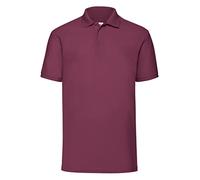 Fruit Of The Loom Herren 65/35 Polohemd Kurzärmelig Polohemden - Weinrot, XX-Large