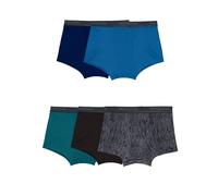 Fruit of the Loom Herren-Boxershorts mit 360-Grad-Stretch (schnell trocknend und feuchtigkeitsableitend), 5er-Pack, Blau/Grn/Schwarz