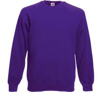 Fruit of the Loom Herren Classic Raglan Sweat Sweatshirt 62-216-0 purple L