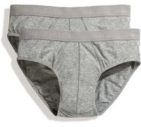 Fruit of the Loom Herren Classic Sport Brief (2er Pack) Slip 67-018-7 light grey marl/light grey marl S