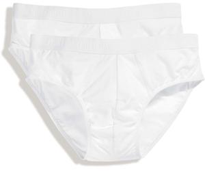 Fruit of the Loom Herren Classic Sport Brief (2er Pack) Slip 67-018-7 white/white S