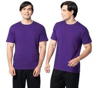 Fruit of the Loom Herren Eversoft Baumwoll, Atmungsaktiv und Feuchtigkeitsableitend, mit Geruchskontrolle, Größen S-4x T-Shirt, 2er-Pack, Violett, 3X