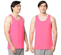 Fruit of the Loom Herren Eversoft Baumwoll-T-Shirt, ärmellos, Tank-Tops & Muskeln, Feuchtigkeitstransport & Atmungsaktiv, Größen S-4X Unterhemd, Tank-2er-Pack-Neon Pink, XL