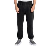 Fruit of the Loom Herren Eversoft Sweathose aus Fleece, Elastische Unterseite, mit Taschen, Entspannte Passform, Feuchtigkeitstransport, Atmungsaktiv Trainingshose, Schwarz, X-Groß