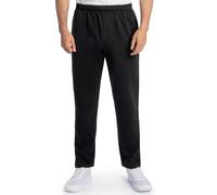 Fruit of the Loom Herren Eversoft Sweathose aus Fleece, Offene Unterseite, mit Taschen, Entspannte Passform, Feuchtigkeitstransport, Atmungsaktiv Trainingshose, Schwarz, Klein
