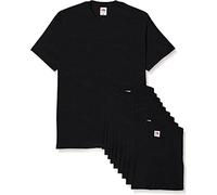 Fruit of the Loom Herren Fitted Valueweight T-Shirt, Schwarz, X-Large