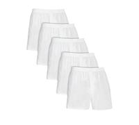 FRUIT OF THE LOOM Weiße gewebte Boxershorts, 5er-Pack, weiß, M