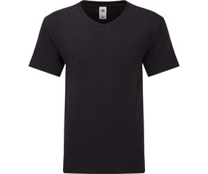 Fruit of the Loom Herren Iconic 150 V Neck T T-Shirt 61-442-0 black L