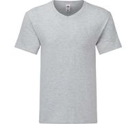 Fruit of the Loom Herren Iconic 150 V Neck T T-Shirt 61-442-0 heather grey XXL