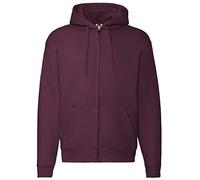 Fruit of the Loom Herren Kapuzen-Sweatshirt mit Reißverschluss/Kapuzenjacke (XL) (Burgunder)