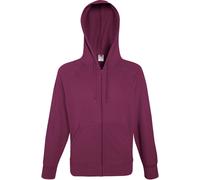 Fruit of the Loom Herren Lightweight Hooded Sweat Jacket Sweatjacke 62-144-0 burgundy XXL