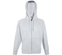 Fruit of the Loom Herren Lightweight Hooded Sweat Jacket Sweatjacke 62-144-0 heather grey S