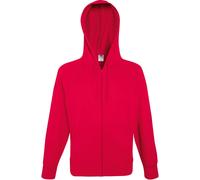 Fruit of the Loom Herren Lightweight Hooded Sweat Jacket Sweatjacke 62-144-0 red M