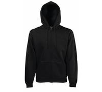 Fruit Of The Loom Herren Premium 70/30 Hooded Zip-Up Sweatshirt / Hoodie (Schwarz) 2XL