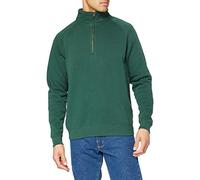 Fruit Of The Loom Herren Premium 70/30 Sweatshirt mit Reißverschluss am Kragen (XL) (Flaschengrün)