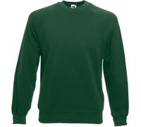 Fruit Of The Loom Herren Raglan-Ärmel Belcoro® Sweatshirt (Flasche grün) 2XL