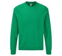 Fruit Of The Loom Herren Raglan-Ärmel Belcoro® Sweatshirt (Heather Green) L