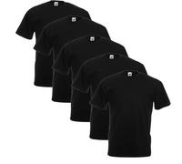 Fruit of the Loom Herren T-Shirt 5 er PackRegular Fit 11182V M,Schwarz - Schwarz