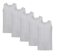 Fruit of the Loom Herren Tank Top Valueweight Athletic Vest 61-098-0 auch Farbsets M L XL XXL 3XL 4XL, 5X Grau + 1 HL Kauf Notizblock XL