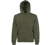 Fruit of the Loom Hooded Sweat-Jacket, Classic Olive, XL