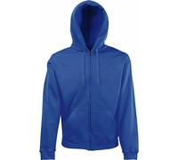 Fruit of the Loom Hooded Sweat-Jacket, Royal Blue, XL