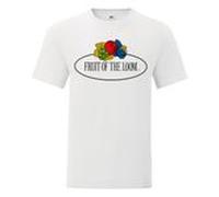 Fruit of the Loom Iconic 150 T-Shirt mit Vintage-Logo auf der Brust graumeliert - Vintage-Logo groß L