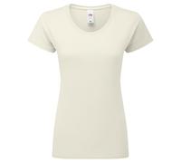 LADIES ICONIC 195 RINGSPUN PREMIUM T | Damen T-Shirt 100% Baumwolle – Rundhals, Kurzarm, bis 60° waschbar, ideal für Freizeit & Arbeit natur XS