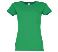 Fruit of the Loom Damen T-Shirt Iconic 150 T – 100% Baumwolle, Femininer Fit, Rundhals maigrün S