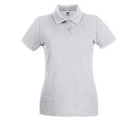 Fruit of the Loom Ladies Premium Polo Grau Heather Grey S
