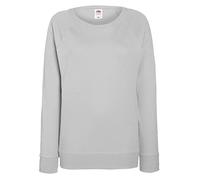 Fruit of the Loom - Lady-Fit, Leichter Raglan-Damenpullover Gr. XXL, grau meliert