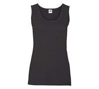 Fruit of the Loom Lady-Fit Valueweight Damen Tank-Top (M) (Schwarz)