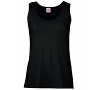 Fruit Of The Loom Lady-Fit Valueweight Damen Tank-Top (Schwarz) L