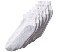 Fruit of the Loom Men's Core 6 Pack Ankle Sock, White, Medium