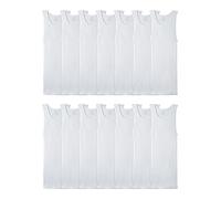 Fruit of the Loom Men's Tag-Free Tank A-Shirt, 14 Pack - White, Medium