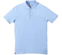Poloshirt FRUIT OF THE LOOM, Herren, Gr. S (44/46), blau (hellblau), Piqué, Obermaterial: 100% Baumwolle, schmal, Shirts, Piqué (50299204-S) hellblau