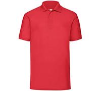 Fruit of the Loom Polo-Shirt 65/35 – Rot, Größe M – auch Farbsets, Größen M–5XL