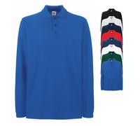 Fruit of the Loom Poloshirt Langarm Deep Navy 3XL