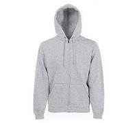 Fruit of the Loom Premium Hooded Sweat-Jacket 1er Pack, Farbe:Heather Grey;Größe:XL