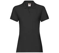 Fruit of the Loom Premium Polo Lady-Fit Damen Polo-Shirt, Farbe:schwarz, Größe:S