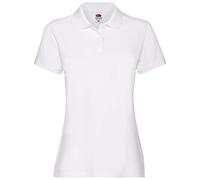 Fruit of the Loom Premium Polo Lady-Fit Damen Polo-Shirt, Farbe:weiß, Größe:S