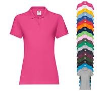 Fruit of the Loom Premium Poloshirt für Damen Navy L