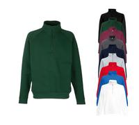 Fruit of the Loom Raglan Sweatshirt Pullover mit Zipper Bottle Green S
